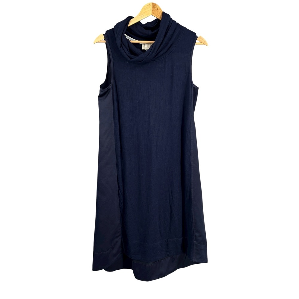 Anthropologie Saturday Sunday Women's‎ Navy Blue Mixed Media Cowl Dress Size XS